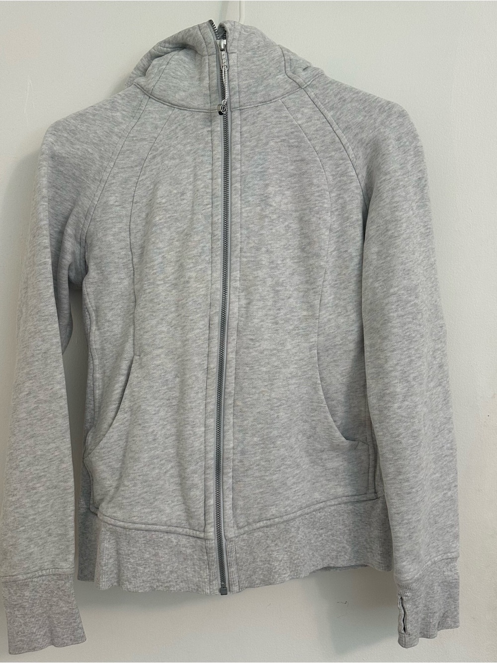 lululemon athletica Light Gray Full-Zip Scuba Jacket